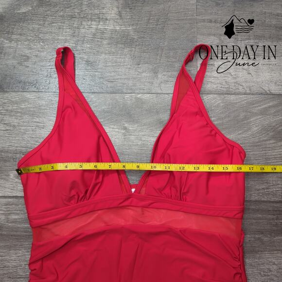 Zando Mesh Cut Out One Piece Swimsuit Size XL - Picture 4 of 6